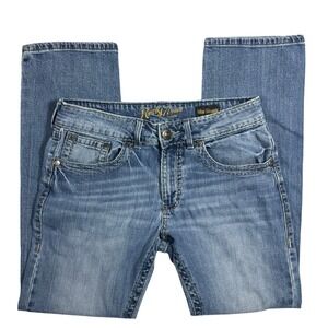 Rock 47 by Wrangler Womens Slim Straight Jeans Blue Medium Wash 31x32 112332648